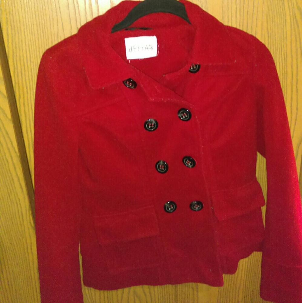 Beautiful red peacoat